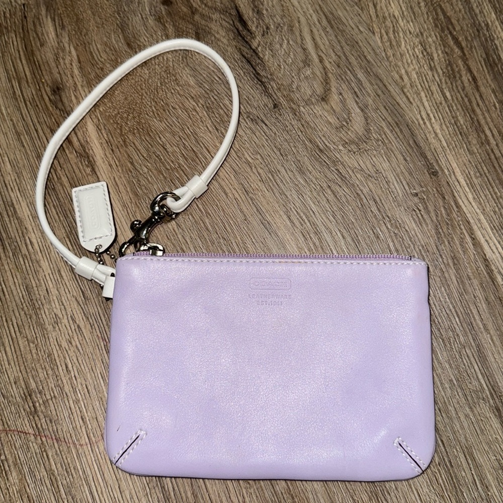Coach Leather Pouch wristlet wallet - Picture 1 of 6